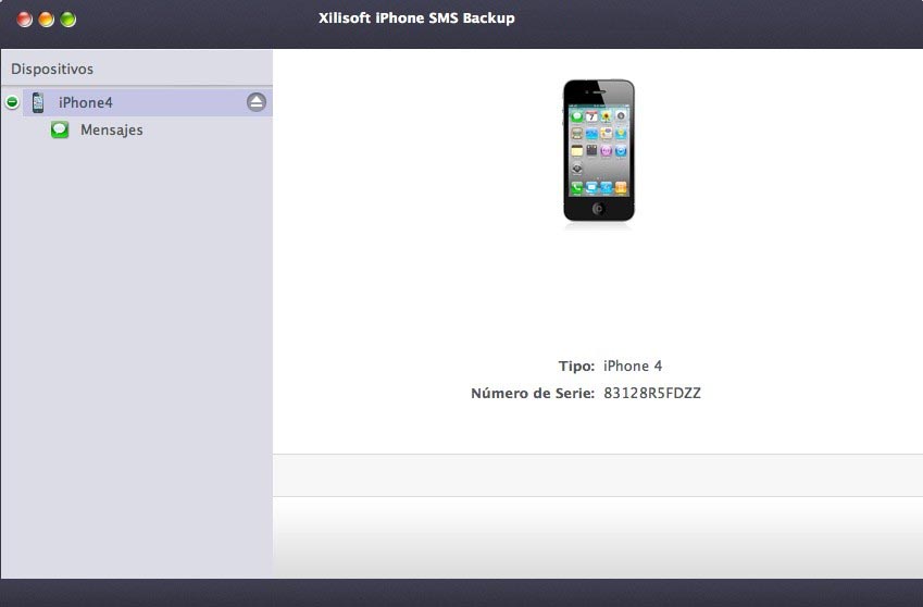 Xilisoft iPhone SMS Backup para Mac - Screenshot